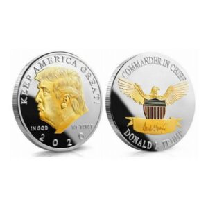 Gold-Silver Plated Patriotic Trump Coin